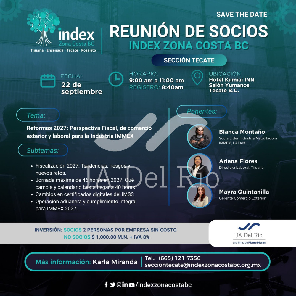 Reformas 2027: Perspectiva Fiscal, de comercio exterior y laboral para la Industria IMMEX